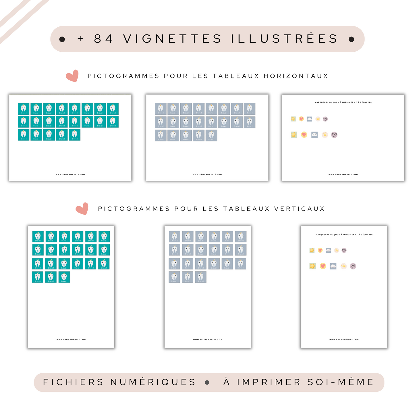 Tableau de motivation brossage de dents