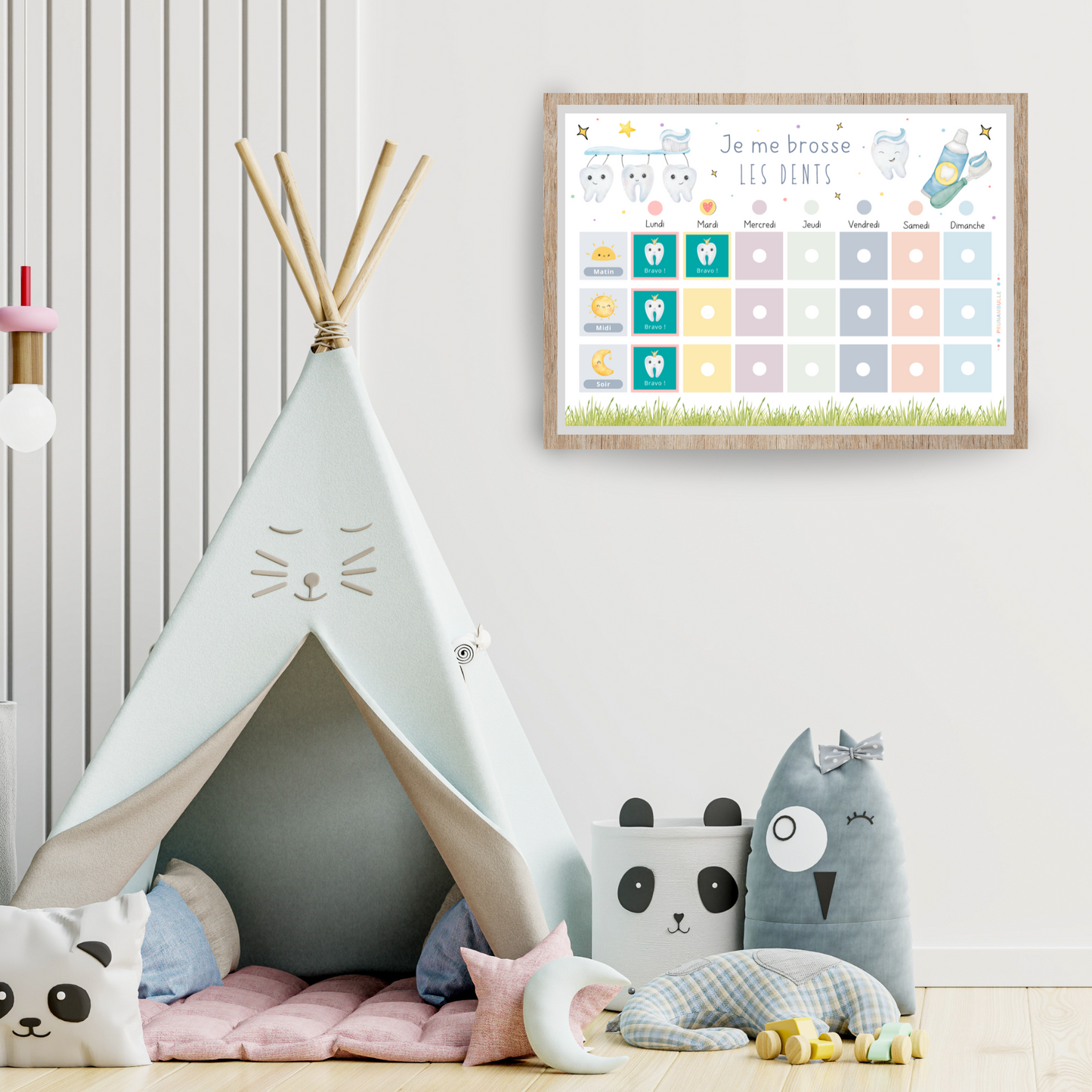 Tableau de motivation brossage de dents