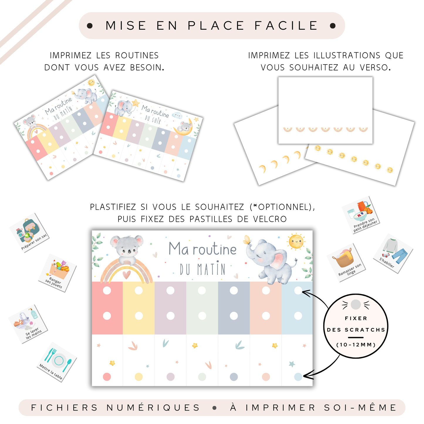 Routine enfant matin et soir