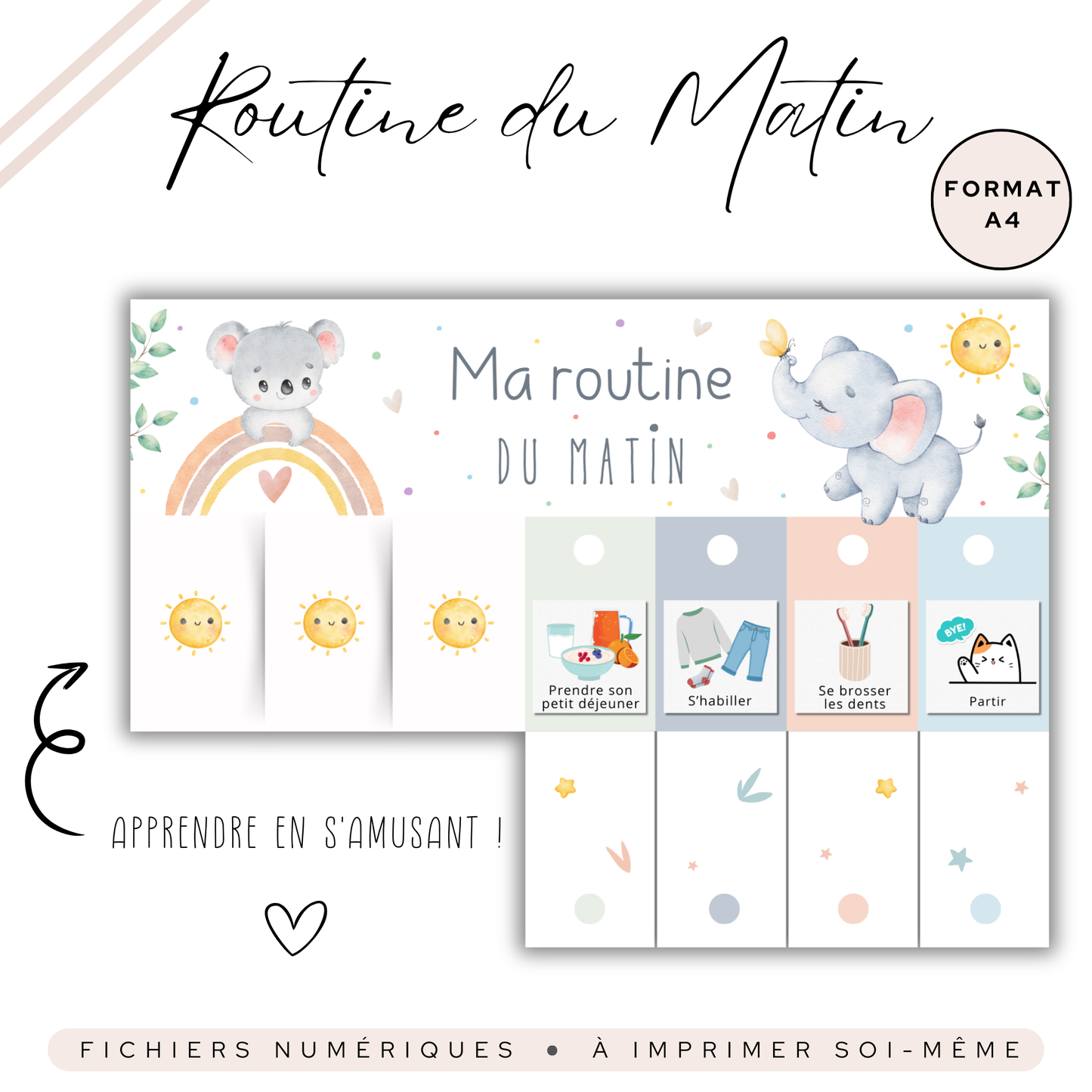 Routine enfant matin et soir