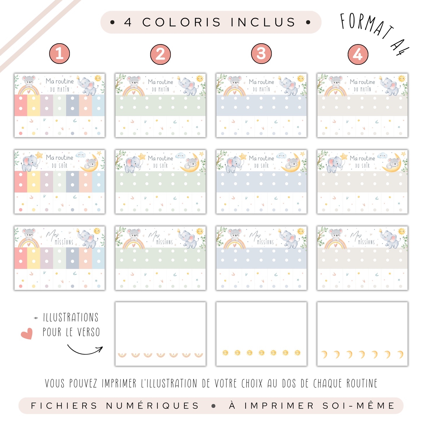 Routine enfant matin et soir