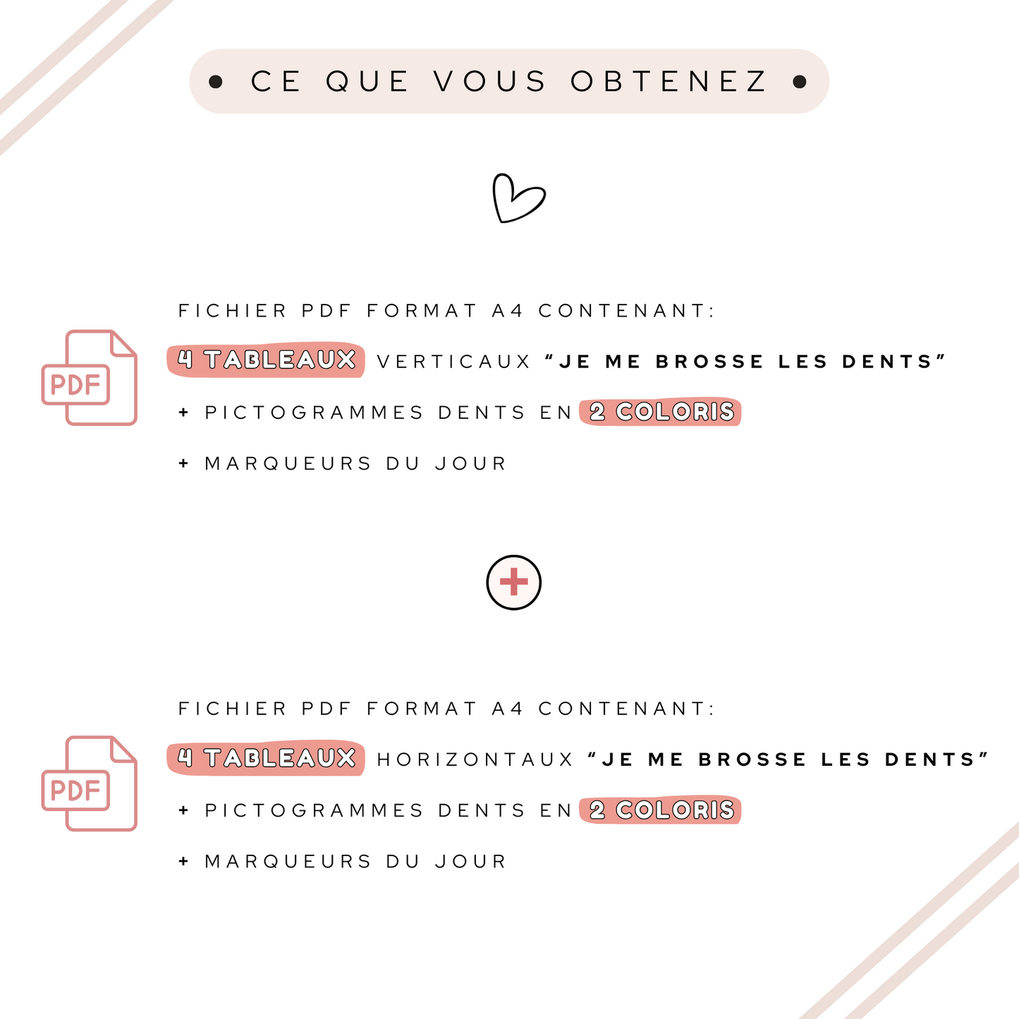 Tableau de motivation brossage de dents