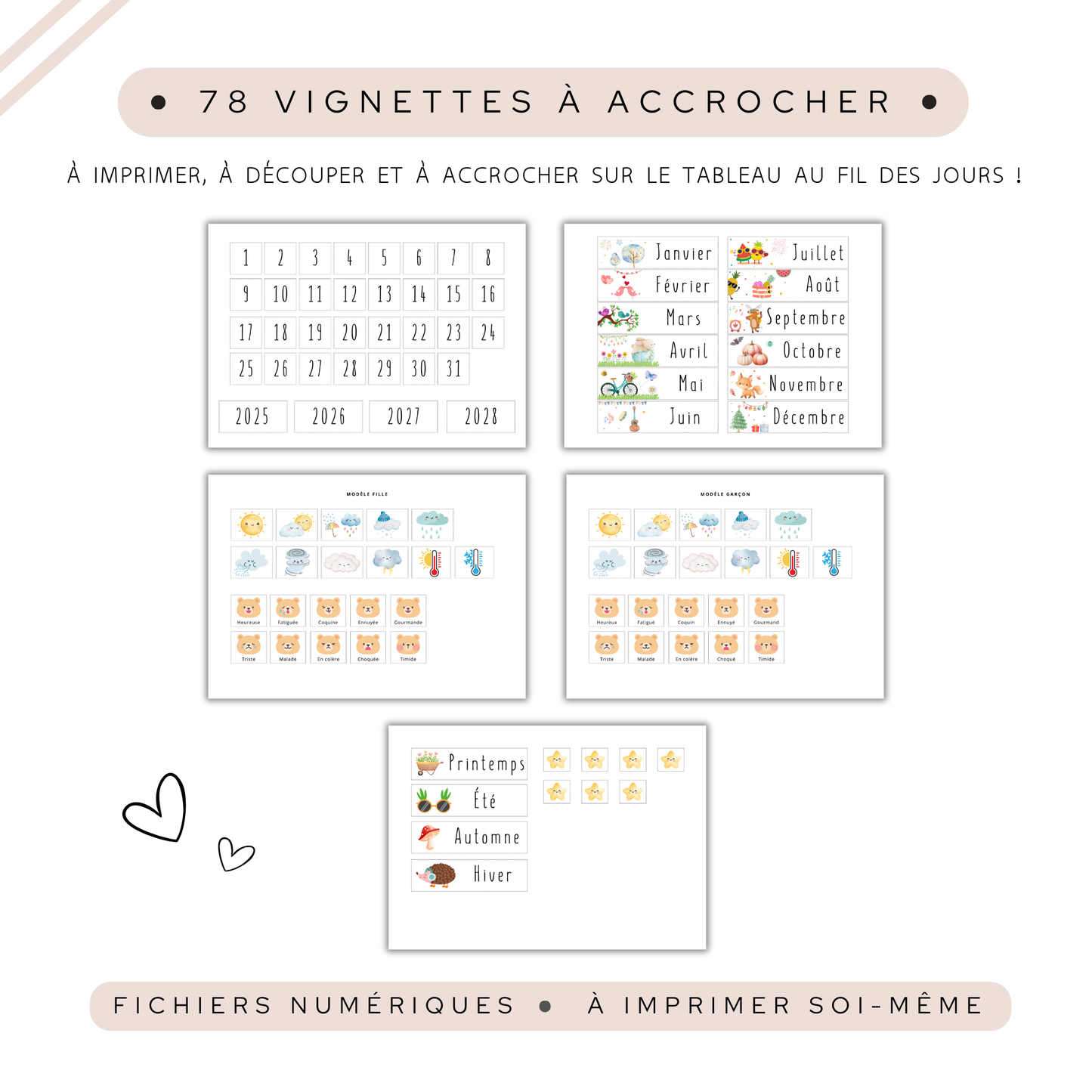 Calendrier perpétuel enfant