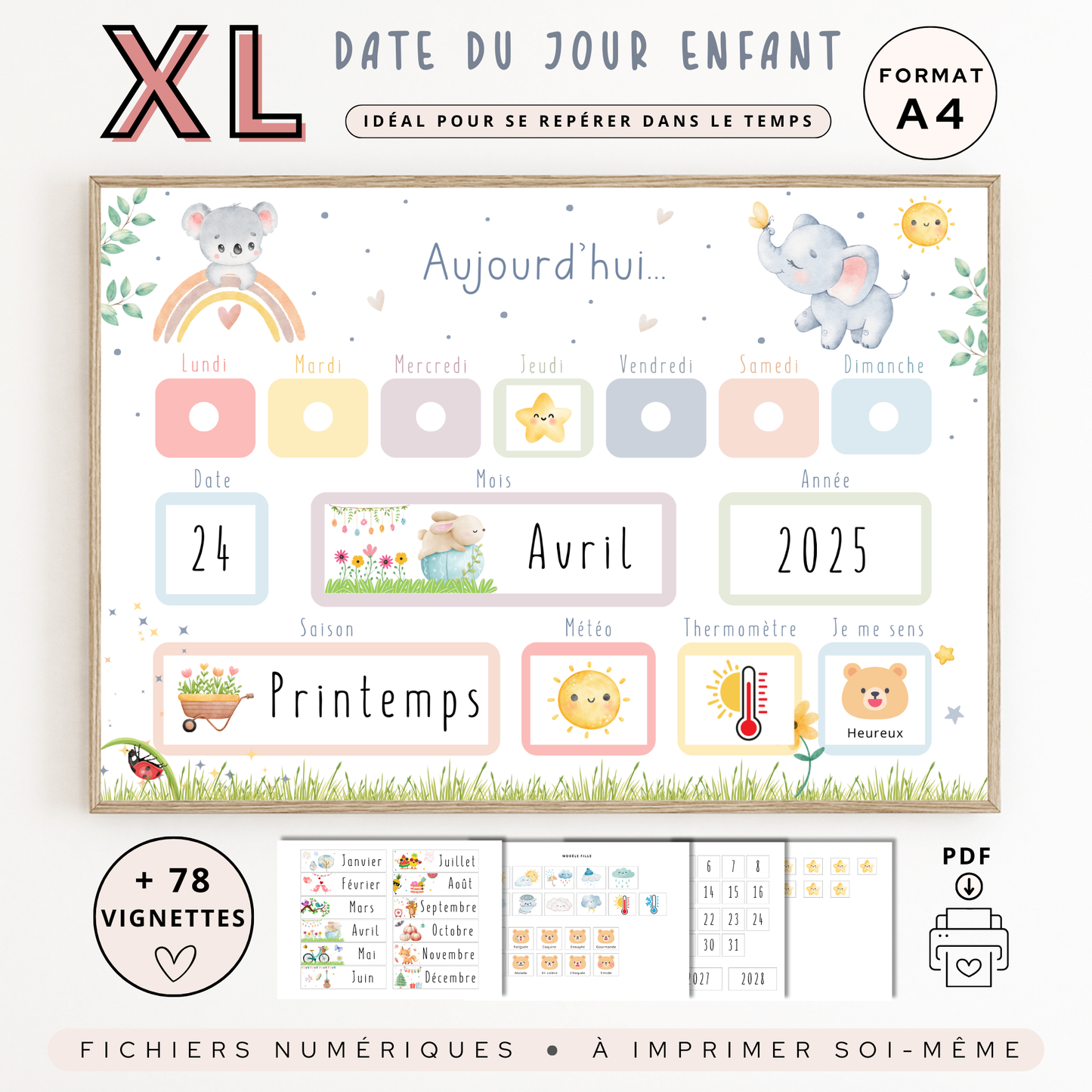 Calendrier perpétuel enfant