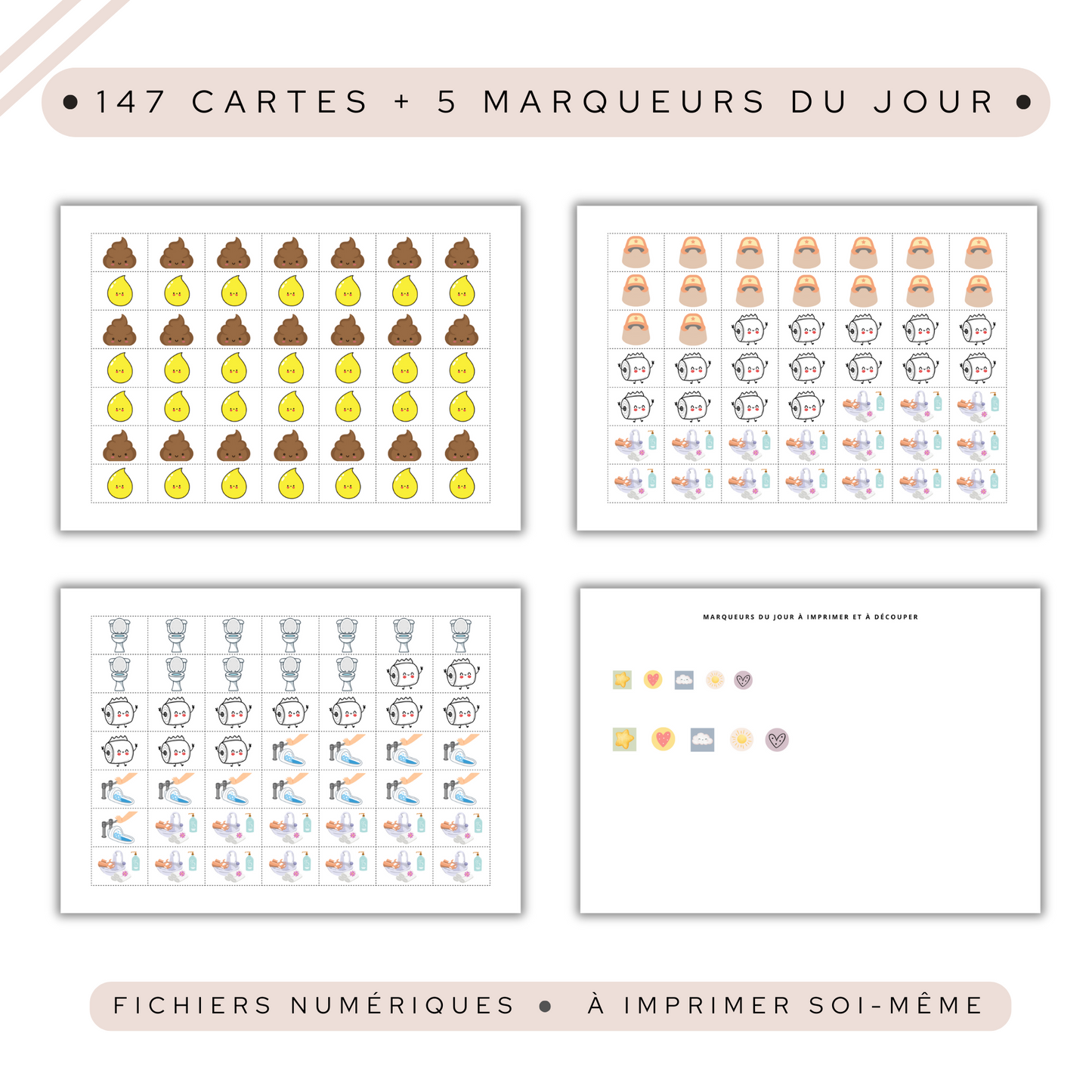 Tableau apprentissage propreté enfant