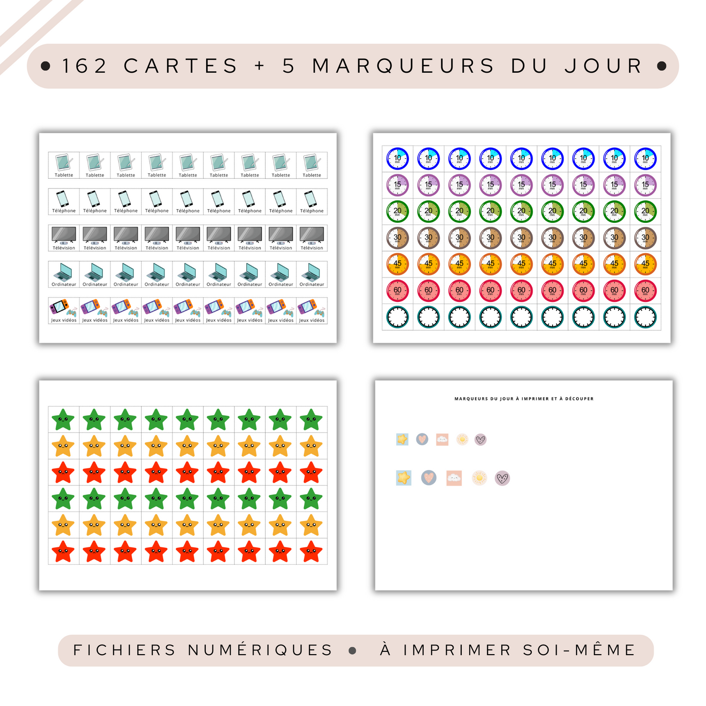 Tableau de gestion du temps d'écran pour enfant