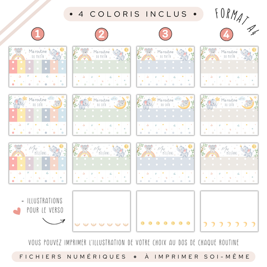 Routine enfant matin et soir