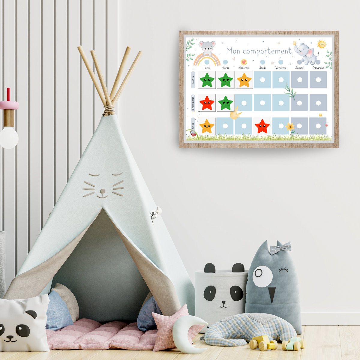 Tableau de comportement et motivation pour enfant – Prunambulle