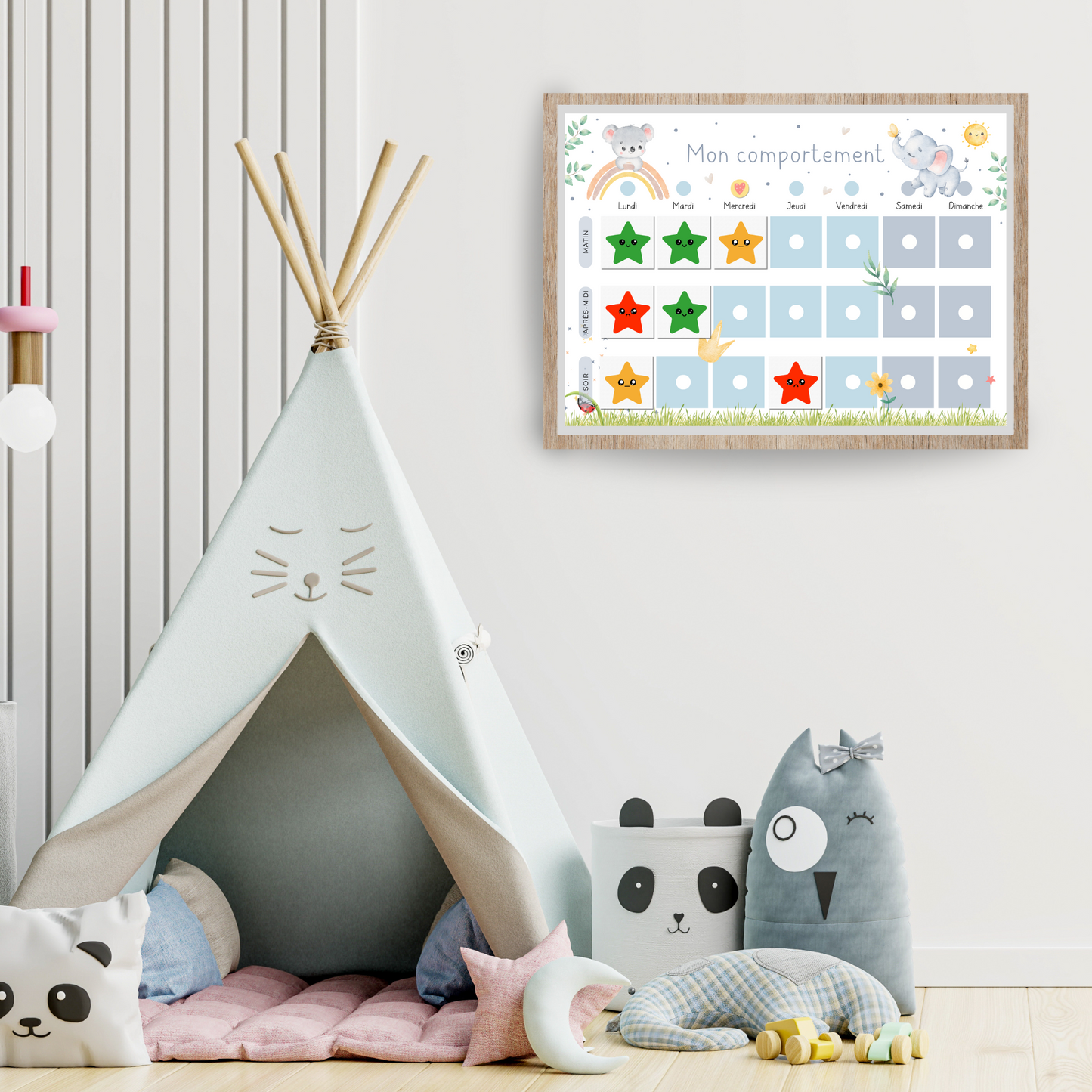 Tableau de comportement et motivation pour enfant