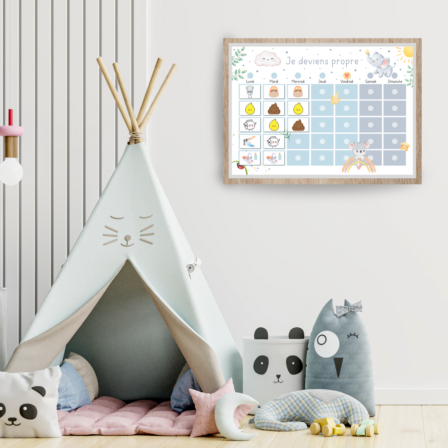 Tableau apprentissage propreté enfant